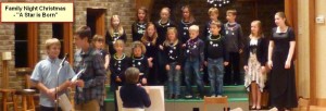 Children singing at Christmas