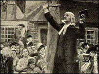 John Wesley preaching at Epworth